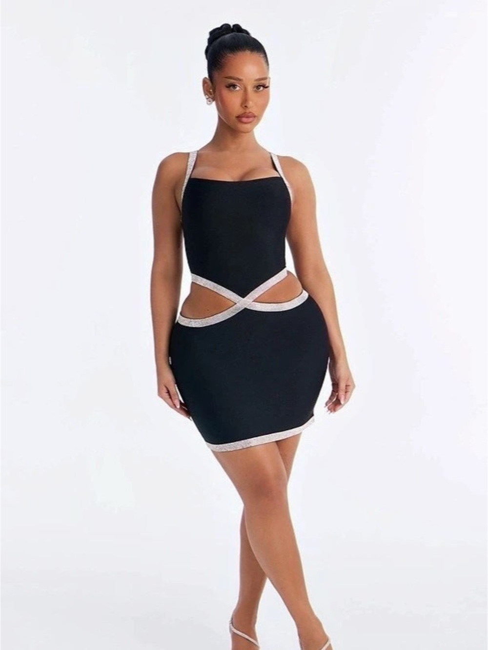 Cutout Mini Dress in Black